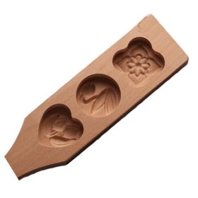 Wooden Moon Cake Mold DIY Rice Cake Baking Mold Wagashi Snow Skin Mooncake Mold Tulip 40g