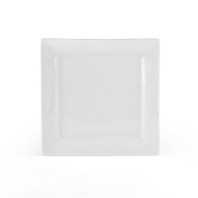 Better Homes & Gardens Square Porcelain Dinner Plates, White, Set of 6