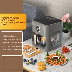 Full-automatic Large-capacity Visual Panoramic Air Fryer (Option: Voice model-EU)