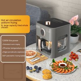 Full-automatic Large-capacity Visual Panoramic Air Fryer (Option: Single knob-AU)