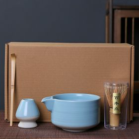 Matcha Tool Suit Japanese Gift Box (Option: Sky Blue Suit Gift Box)